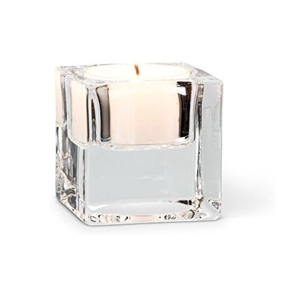 (Set of x6) Abbott Collection - Clear Glass Square Tealight Holders - Picture 5 of 10